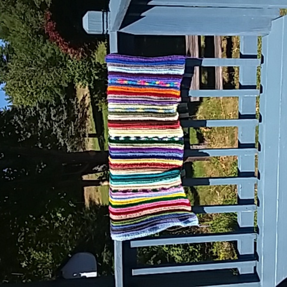 New small Throw/Baby Crocheted Afgan Blanket